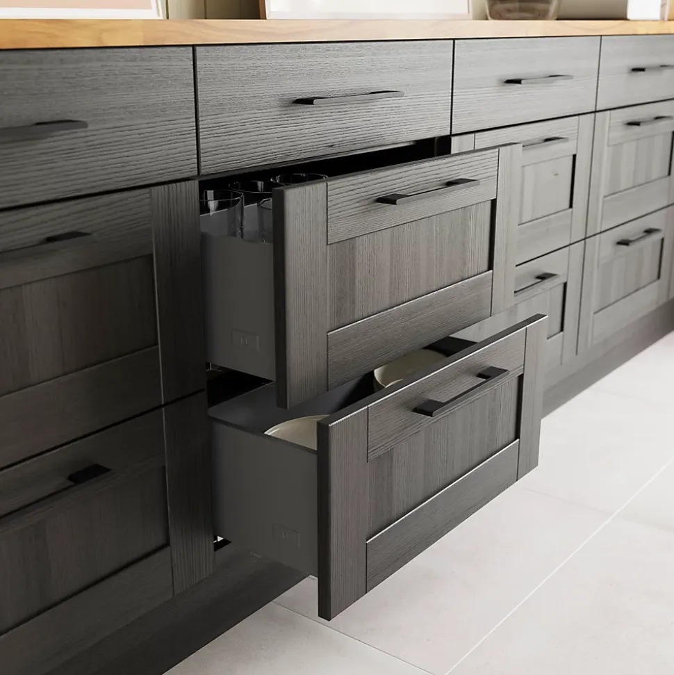 Casserolier GoodHome Soto anthracite l. 60 x P. 27 cm