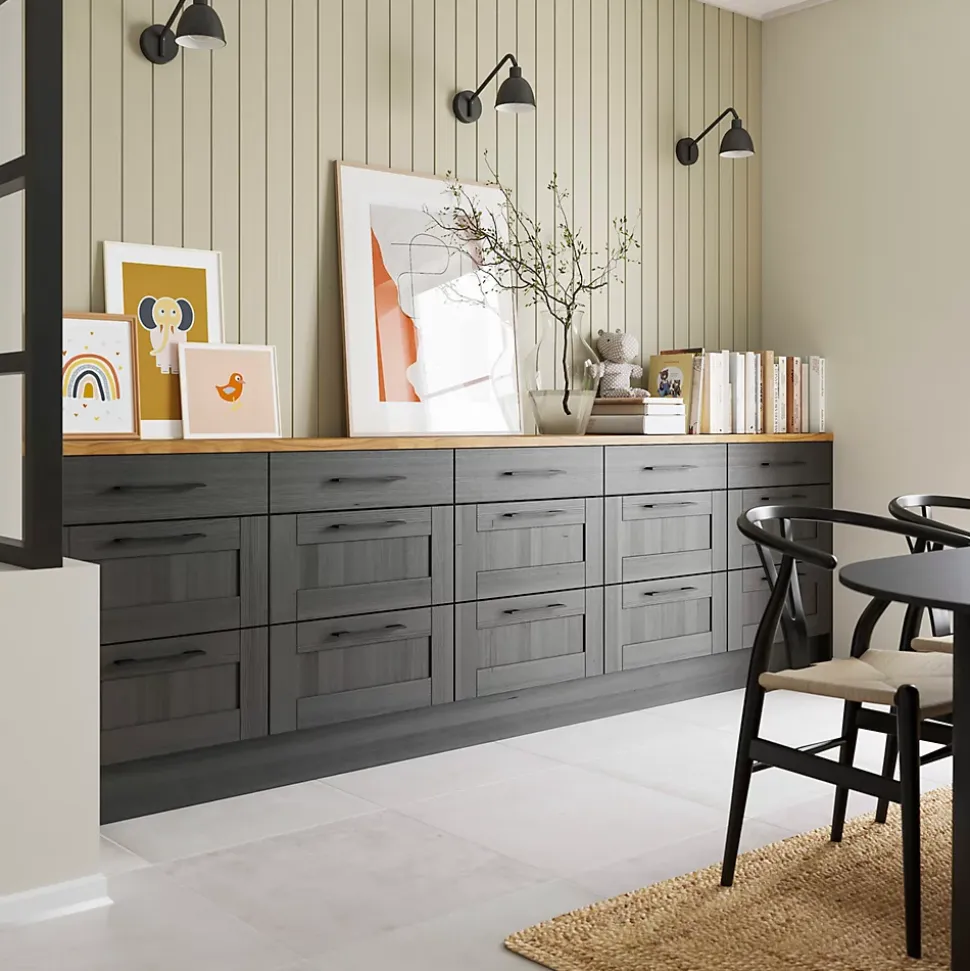 Casserolier GoodHome Soto anthracite l. 60 x P. 27 cm