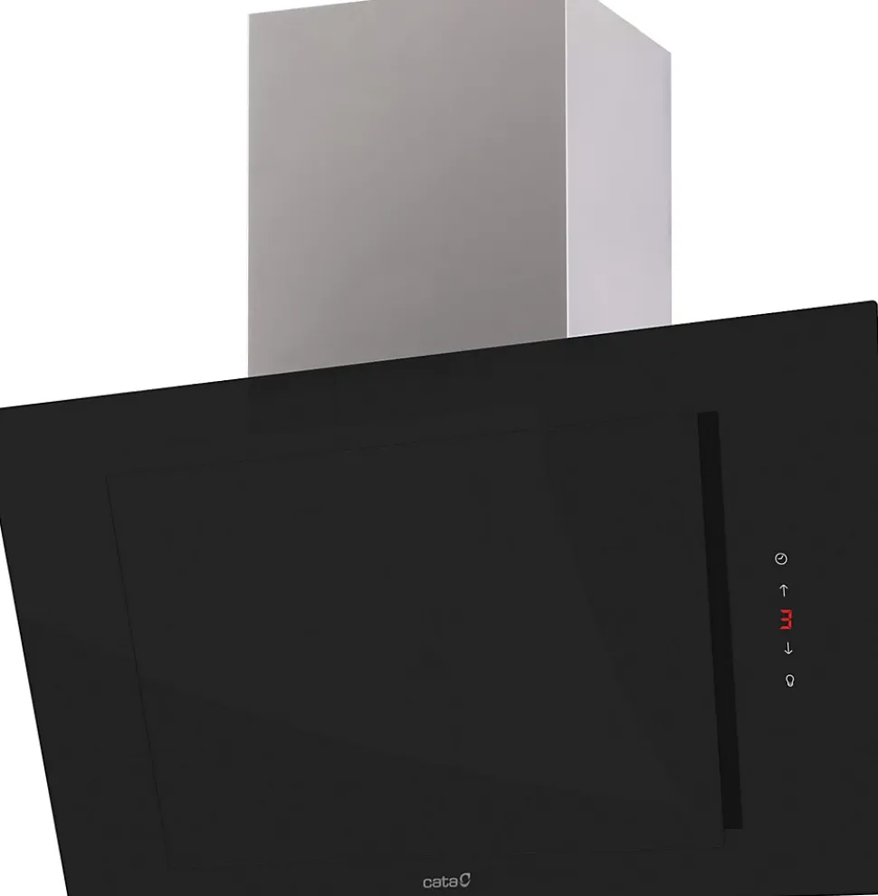 CATA Hotte décorative inclinée THALASSA 600XGBK 60cm noire