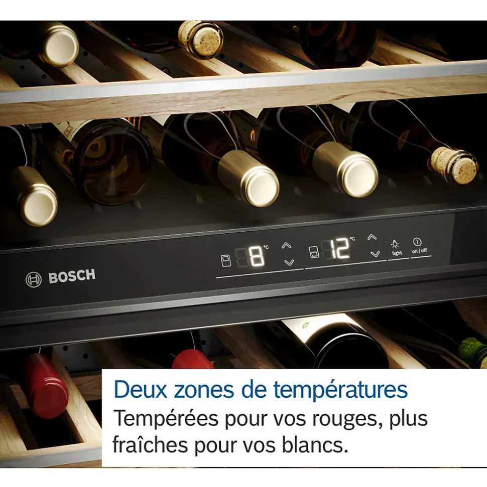 Cave à vin 44 bouteilles double zone noir Bosch KWK16ABGB