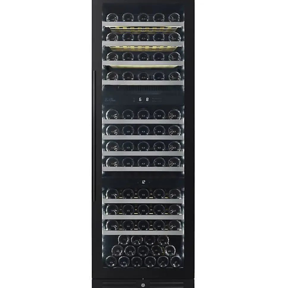 Cave à vin 110 bouteilles Le Chai LTN1430 encastrable noir 3 zones 11 clayettes bois