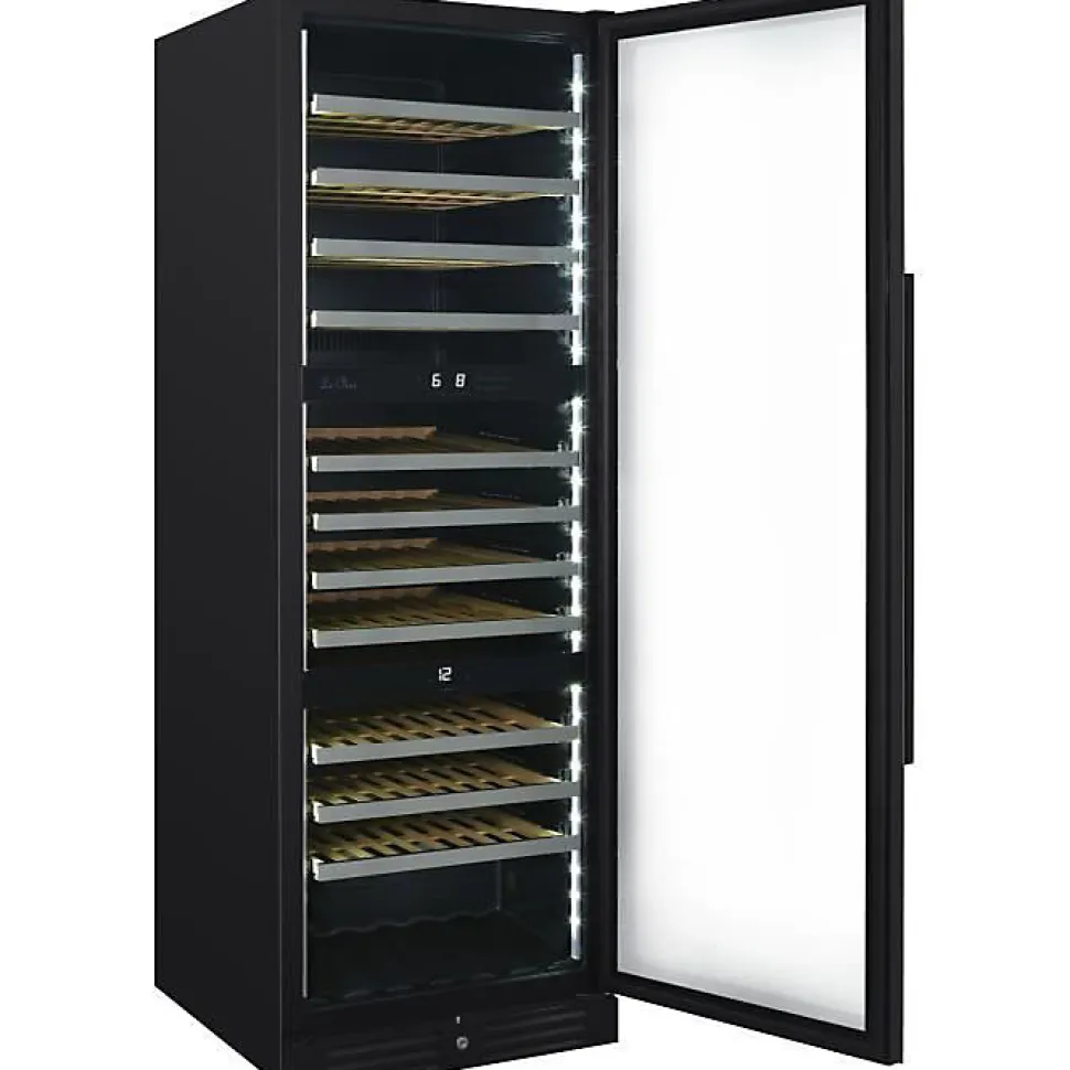 Cave à vin 110 bouteilles Le Chai LTN1430 encastrable noir 3 zones 11 clayettes bois