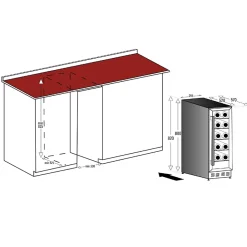 Cave à vin encastrable 20 bouteilles Caviss SLEN120TBE5