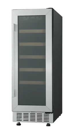 Cave à vin encastrable 20 bouteilles Inox Cooke & Lewis H.87 x L.30 x P.61,5 cm