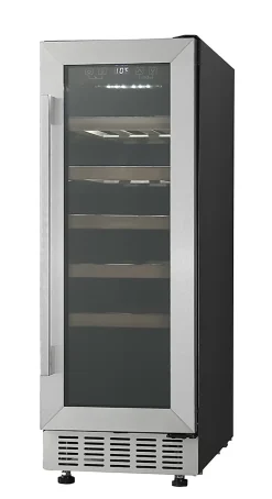 Cave à vin encastrable 20 bouteilles Inox Cooke & Lewis H.87 x L.30 x P.61,5 cm