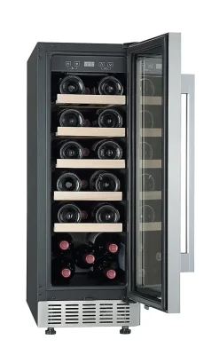 Cave à vin encastrable 20 bouteilles Inox Cooke & Lewis H.87 x L.30 x P.61,5 cm