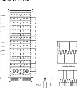 Cave à Vin Professionnelle TFW400-F - 165 Bouteilles - Tefcold