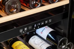 Cave a vin de service - LA SOMMELIERE - SLS90DZ - 91 bouteilles - Porte vitrée réversible - Classe G - 48 x 57,5 x 128,5 cm - Noir