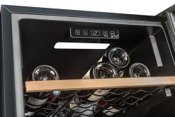 Cave a vin de vieillissement - LA SOMMELIERE - CTPNE147E - 147 bouteilles - Porte pleine - Classe E - 54 x 60 x 167,4 cm - Noir