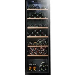 Cave a vin de vieillissement - LA SOMMELIERE - CTVNE147 - 147 bouteilles - Porte vitrée - Classe G - 54,5 x 60,4 x 167,4 cm - Noir