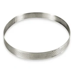 Cercle à tarte perforé à bord droit 24,5cm De Buyer 3099.09