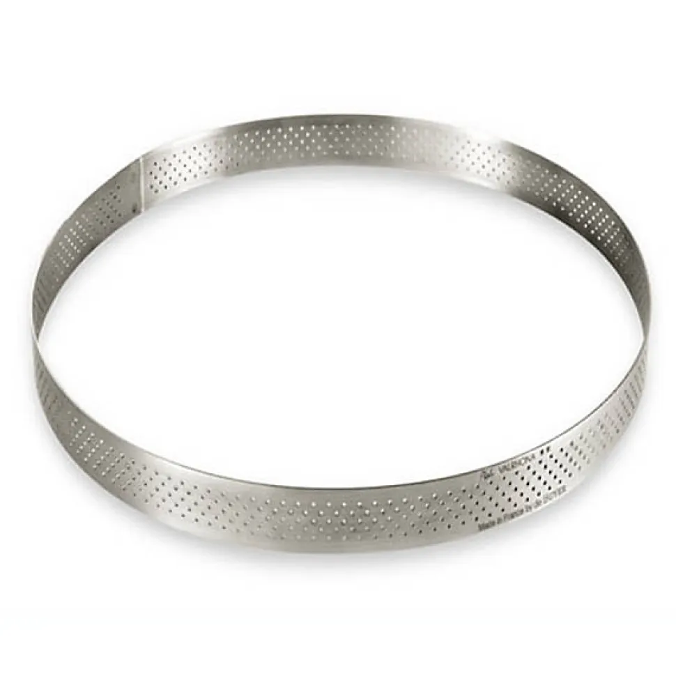 Cercle à tarte perforé à bord droit 24,5cm De Buyer 3099.09