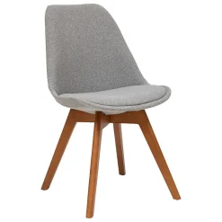 Chaise Baya en hêtre 48x55cm gris - Atmosphera