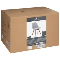 Chaise Baya en hêtre 48x55cm gris - Atmosphera