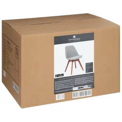 Chaise Baya en hêtre 48x55cm gris - Atmosphera