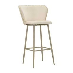 Chaise de bar en tissu et métal Alaska (Lot de 2)