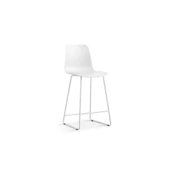 Chaise de comptoir MARIO PP blanc Design contemporain H100,5 cm