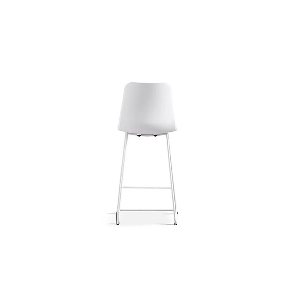 Chaise de comptoir MARIO PP blanc Design contemporain H100,5 cm