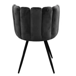Chaise design effet velours Ariel