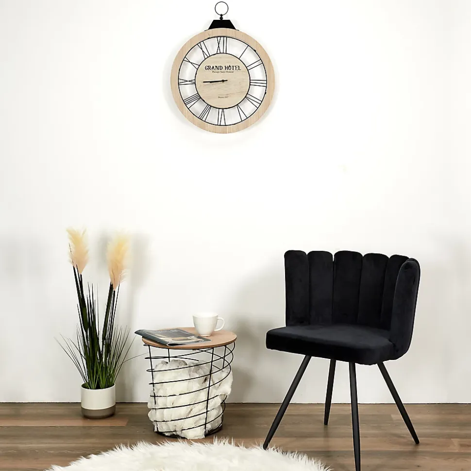 Chaise design effet velours Ariel