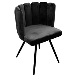 Chaise design effet velours Ariel