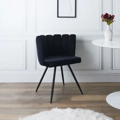 Chaise design effet velours Ariel