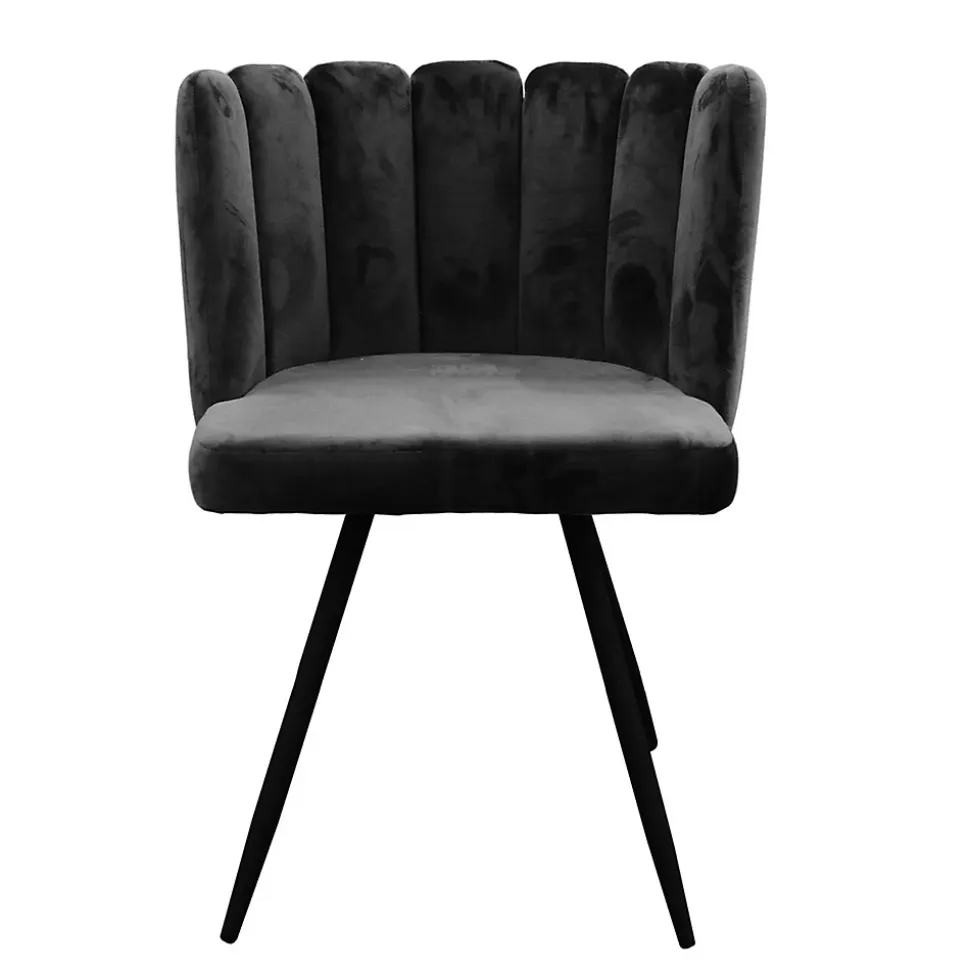 Chaise design effet velours Ariel