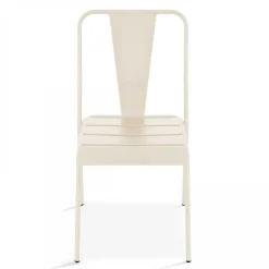 Chaise en métal ivoire Oviala
