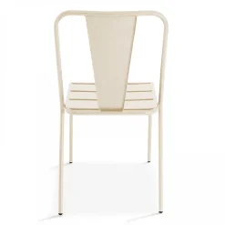 Chaise en métal ivoire Oviala