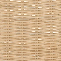 Chaise en Rotin naturel et Pieds en acier Noir