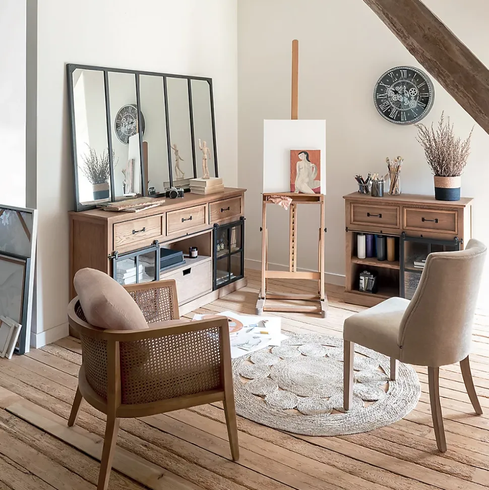 Chaise Livia - beige lin - Atmosphera