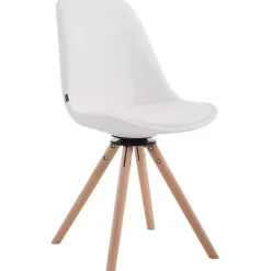 Chaise Scandinave - CLP - Calais - Similicuir - Pieds Bois De Hêtre Ronds