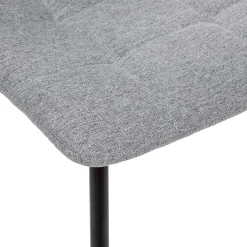 Chaise Sirac - gris - pieds métal noir - Atmosphera