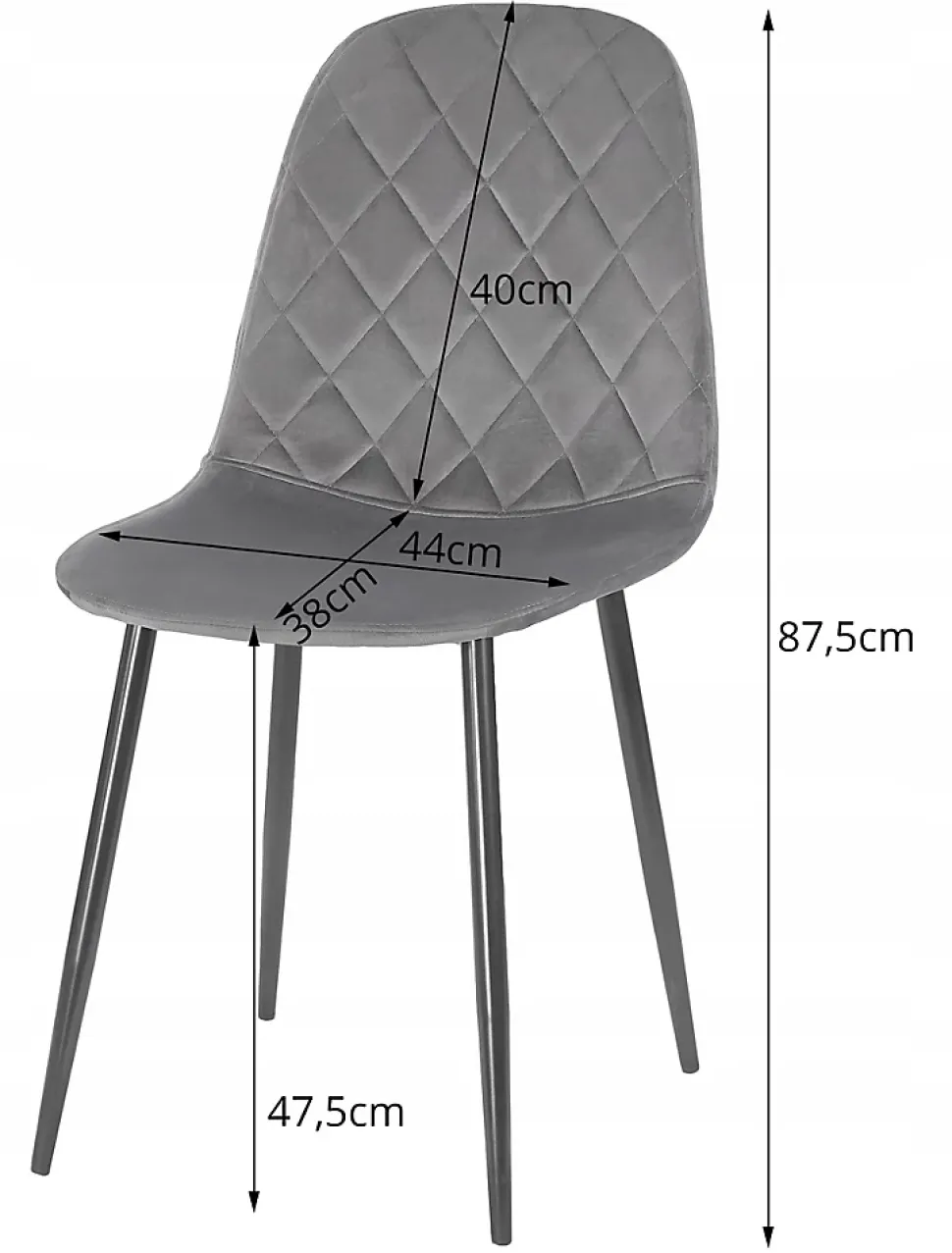 Chaise VALORA DAPI - Design ergonomique moderne, velours beige x 4