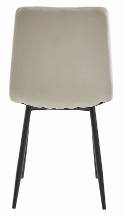 Chaise VALORA JEWA - Design ergonomique en velours beige x 4