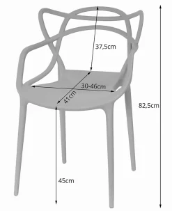 Chaise VALORA KATO - Design ergonomique moderne, Noir x 2