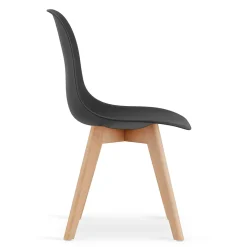Chaise VALORA KITO - Design ergonomique noir pour salon, bureau x 1