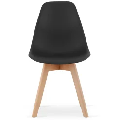 Chaise VALORA KITO - Design ergonomique noir pour salon, bureau x 1