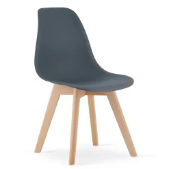 Chaise VALORA KITO - Gris ardoise foncé, design ergonomique pour salon et bureau