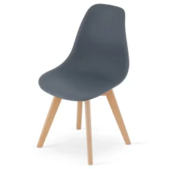 Chaise VALORA KITO - Gris ardoise foncé, design ergonomique pour salon et bureau