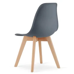Chaise VALORA KITO - Gris ardoise foncé, design ergonomique pour salon et bureau