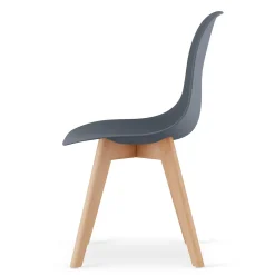 Chaise VALORA KITO - Gris ardoise foncé, design ergonomique pour salon et bureau
