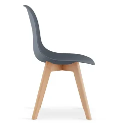 Chaise VALORA KITO - Gris ardoise foncé, design ergonomique pour salon et bureau