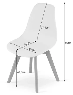 Chaise VALORA KITO - Gris ardoise foncé, design ergonomique pour salon et bureau