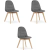 Chaise Valora NUUC en velours gris foncé, design ergonomique x3