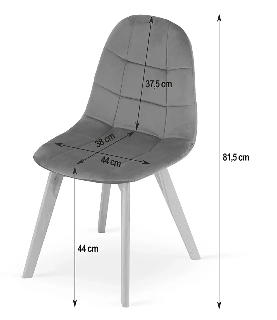 Chaise Valora NUUC en velours gris foncé, design ergonomique x3