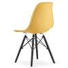 Chaise Valora OSAKA, couleur moutarde, pieds noirs, pour salon (x2)
