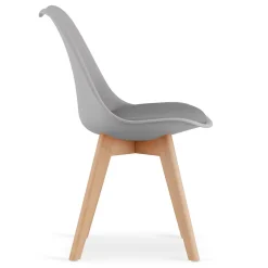 Chaise Valora RIKX grise, design ergonomique pour salon x4
