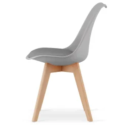 Chaise Valora RIKX grise, design ergonomique pour salon x3