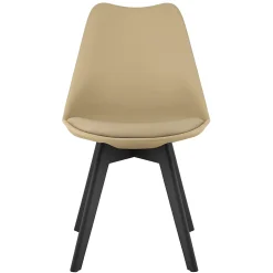 Chaise VALORA RIXK - Beige foncé avec pieds noirs x 2